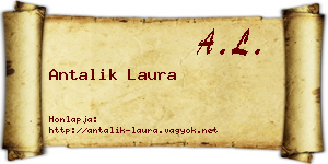 Antalik Laura névjegykártya